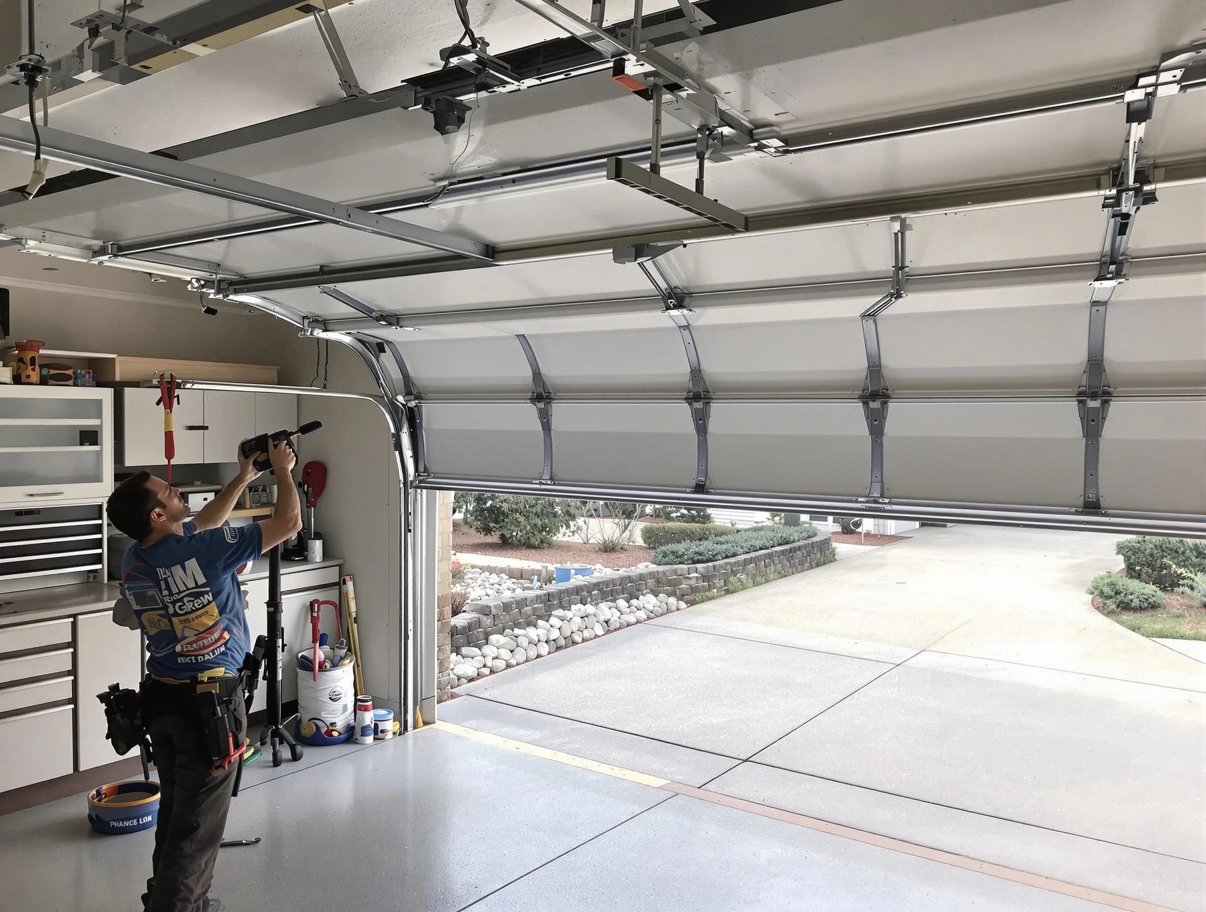 Garage door track repair service by Pittsburgh Garage Door Repair in Pittsburgh