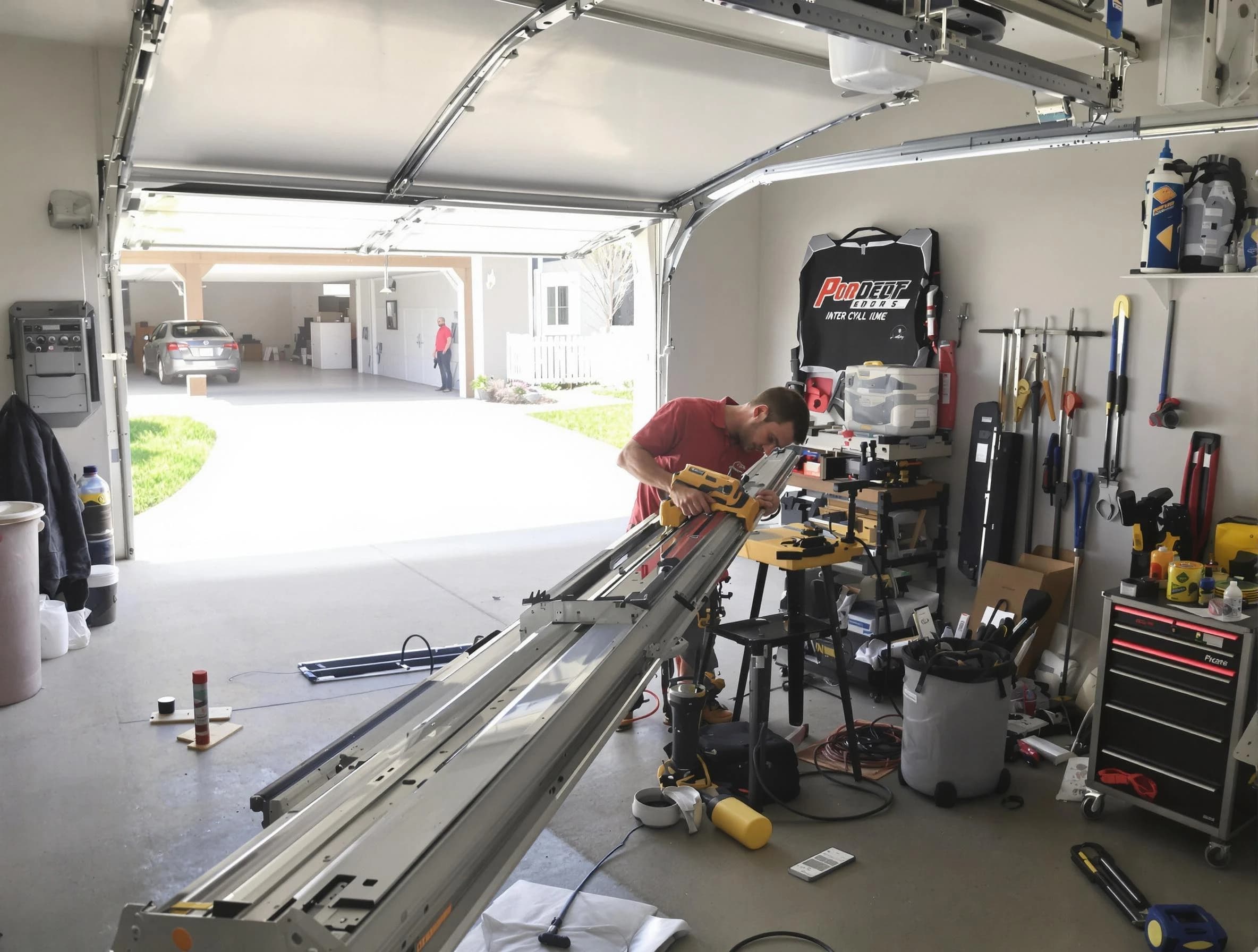Pittsburgh Garage Door Repair expert performing track repair in Pittsburgh