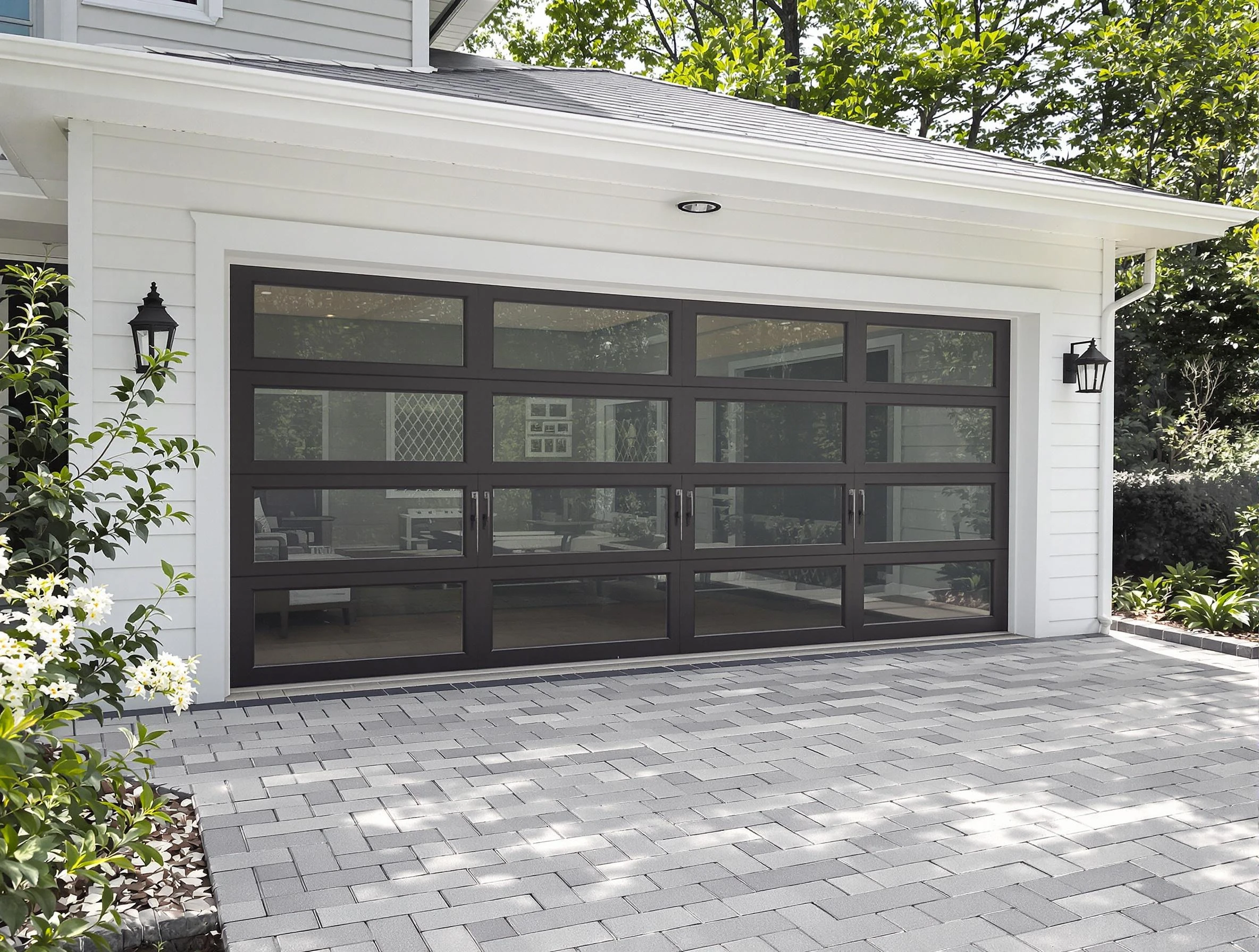 Pittsburgh Garage Door Repair design specialist presenting custom garage door options to Pittsburgh homeowner