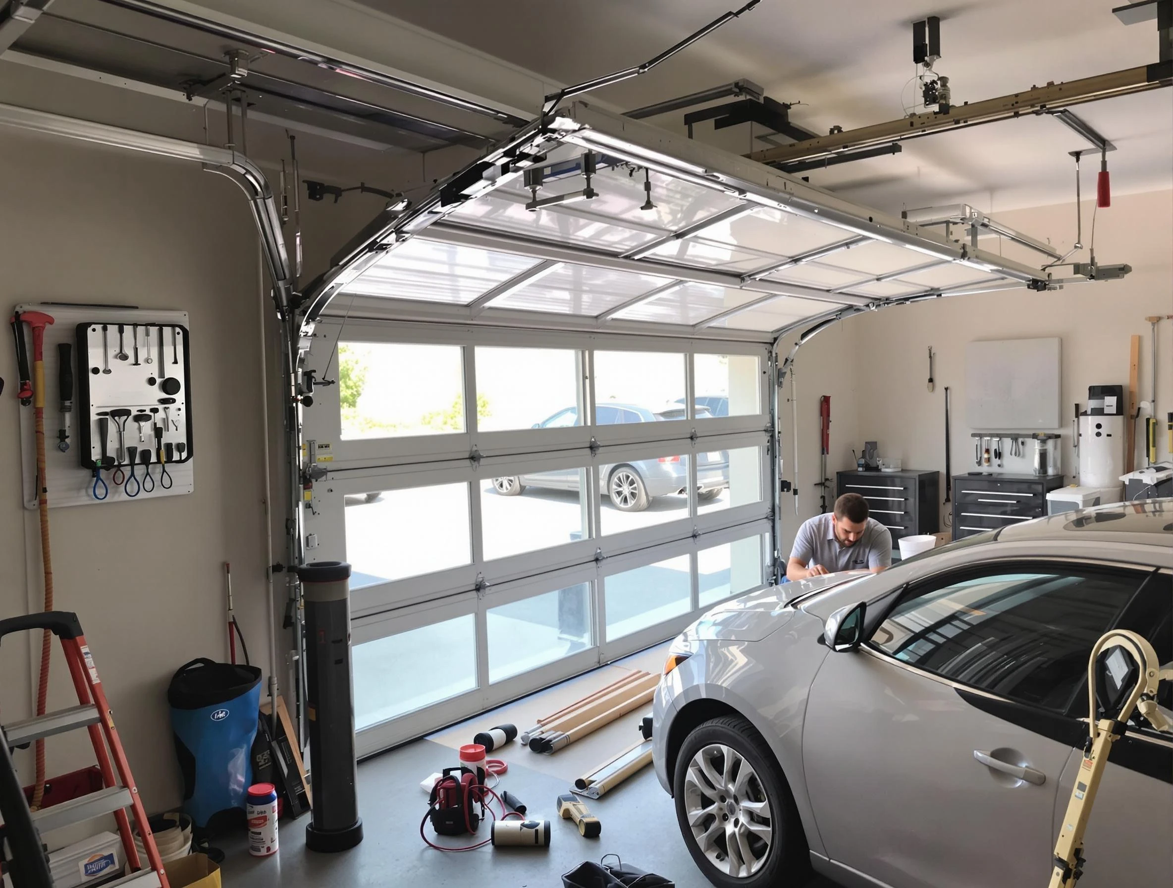 Garage door noise reduction service by Pittsburgh Garage Door Repair in Pittsburgh