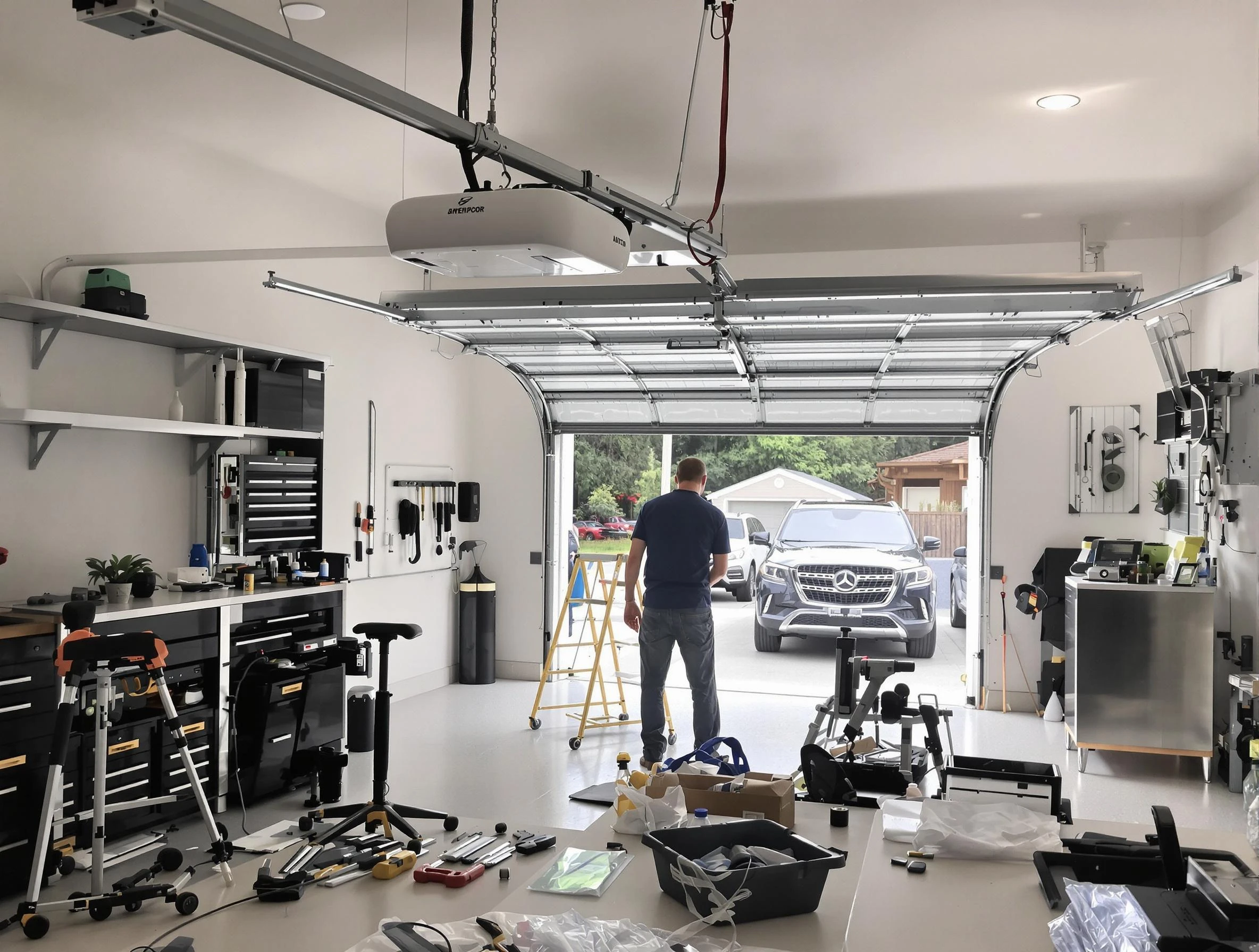 Garage door opener installation by Pittsburgh Garage Door Repair in Pittsburgh