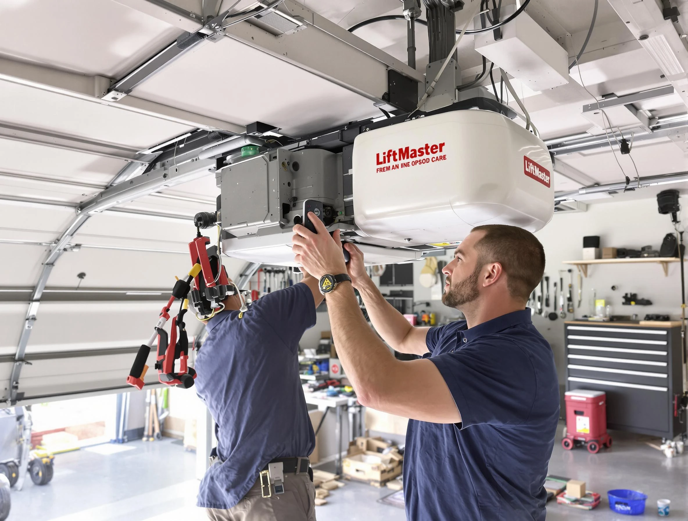 Pittsburgh Garage Door Repair technician performing advanced diagnostics on garage opener in Pittsburgh