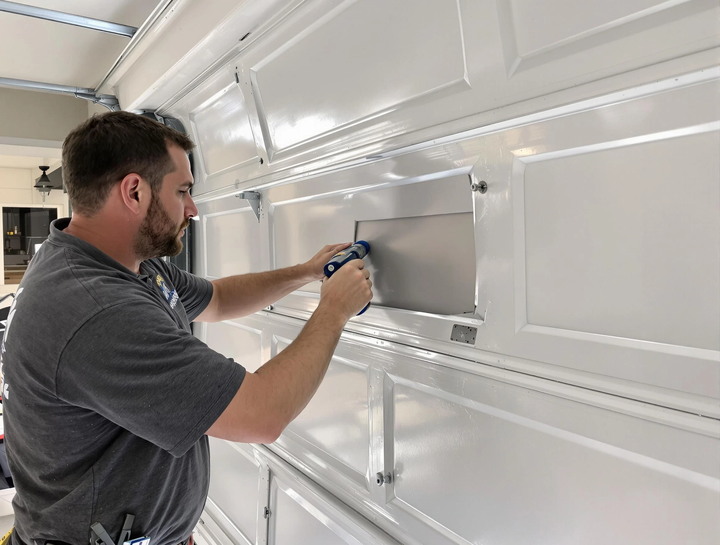 Garage door panel repair by Pittsburgh Garage Door Repair in Pittsburgh