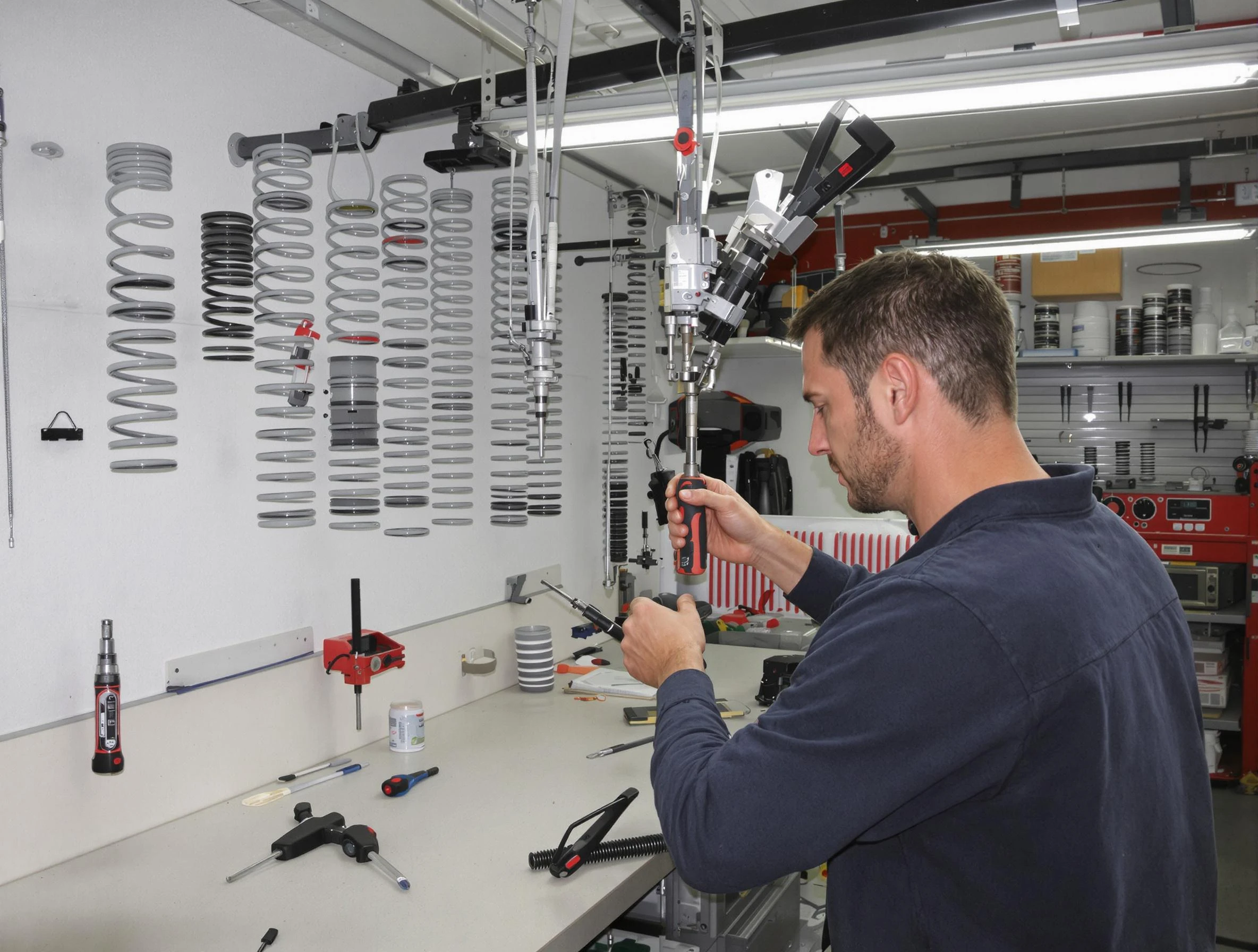 Pittsburgh Garage Door Repair safety certified technician performing precision spring replacement in Pittsburgh